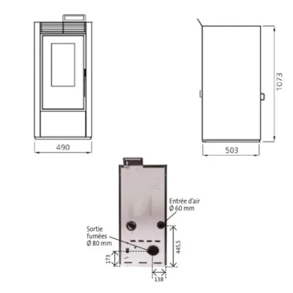 Pacchetto Stufa a Pellet MARINA 14 kW - immagine 3